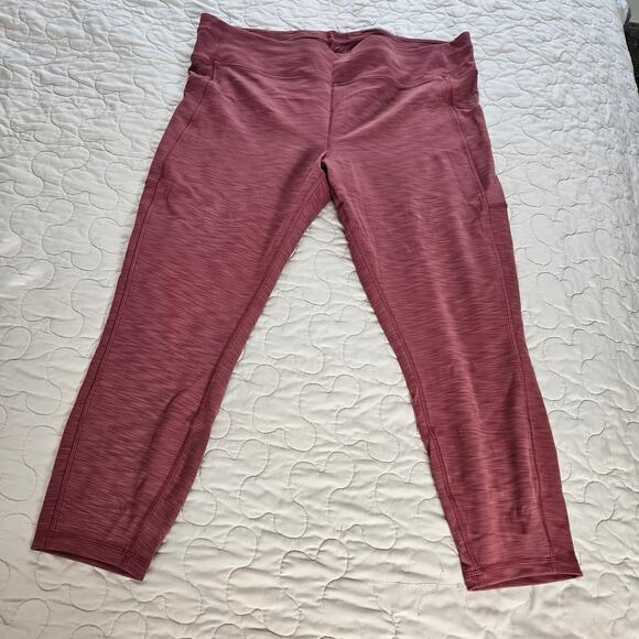 LIke New Lululemon Invigorate HR Leggings Heather Mulled Wine Sz 20 - Picture 4 of 10